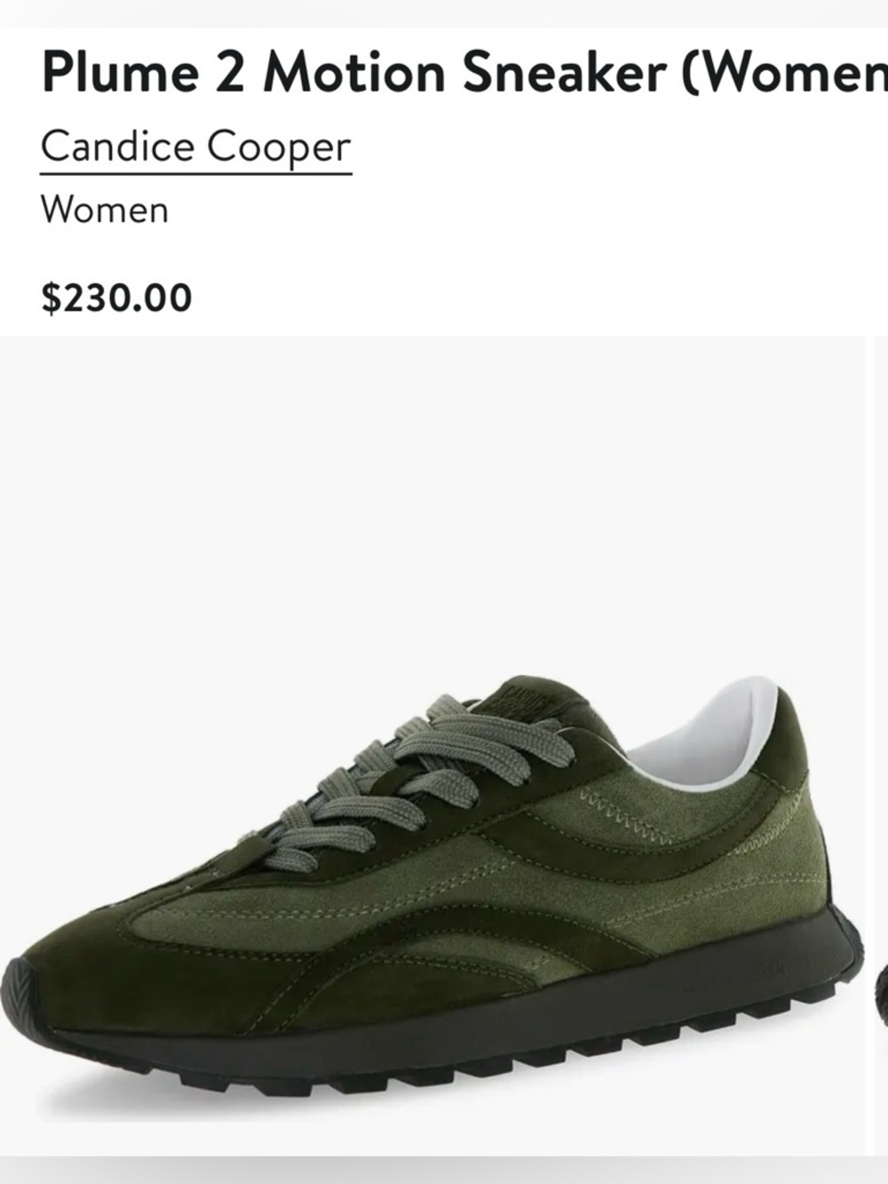 NWT Candice Cooper Plume 2 Motion Sneaker in Army Green - Picture 3 of 16